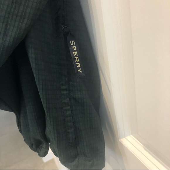Sperry Top Sider Windbreaker Jacket Green Half Zip Pockets Size XL - Picture 7 of 8